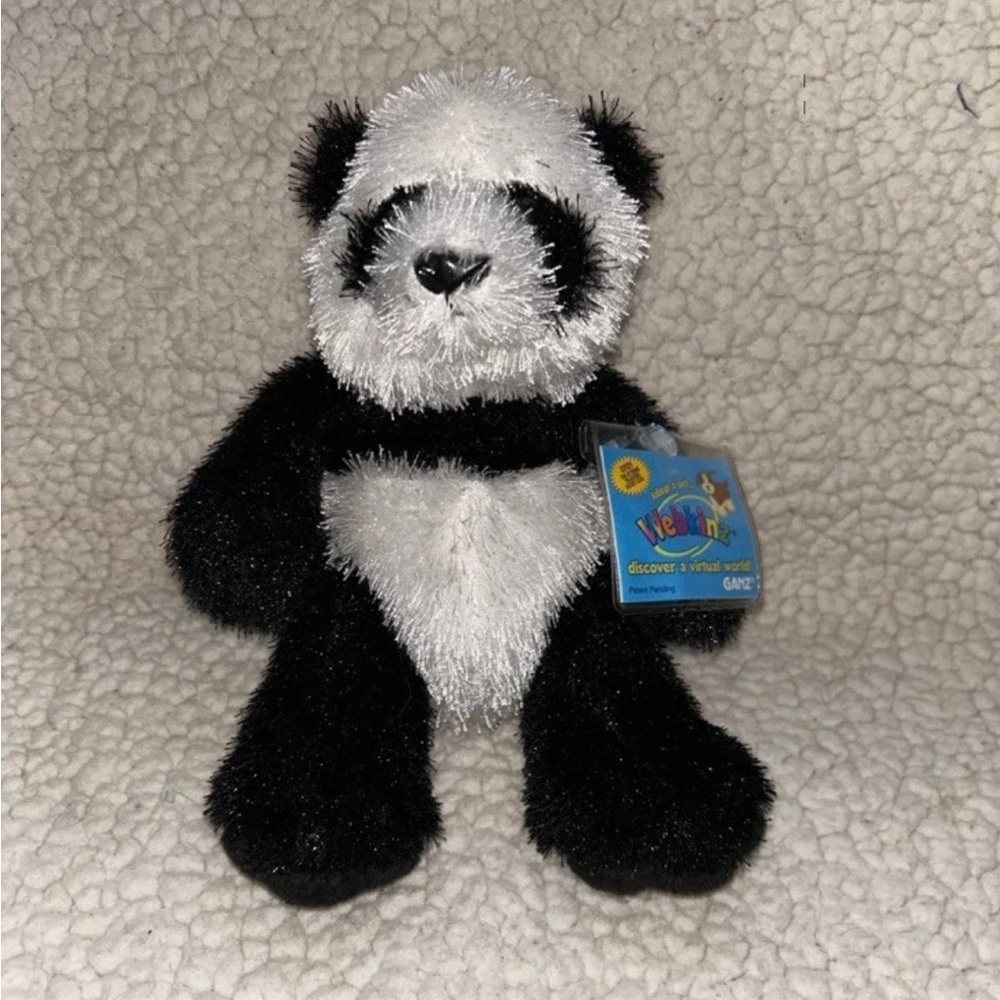 Ganz Webkinz Panda Bear Stuffed Plush New With Sealed Code HM111